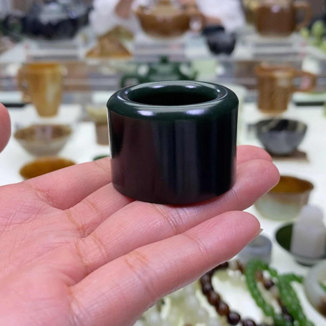 和田玉扳指未镶嵌崆**士