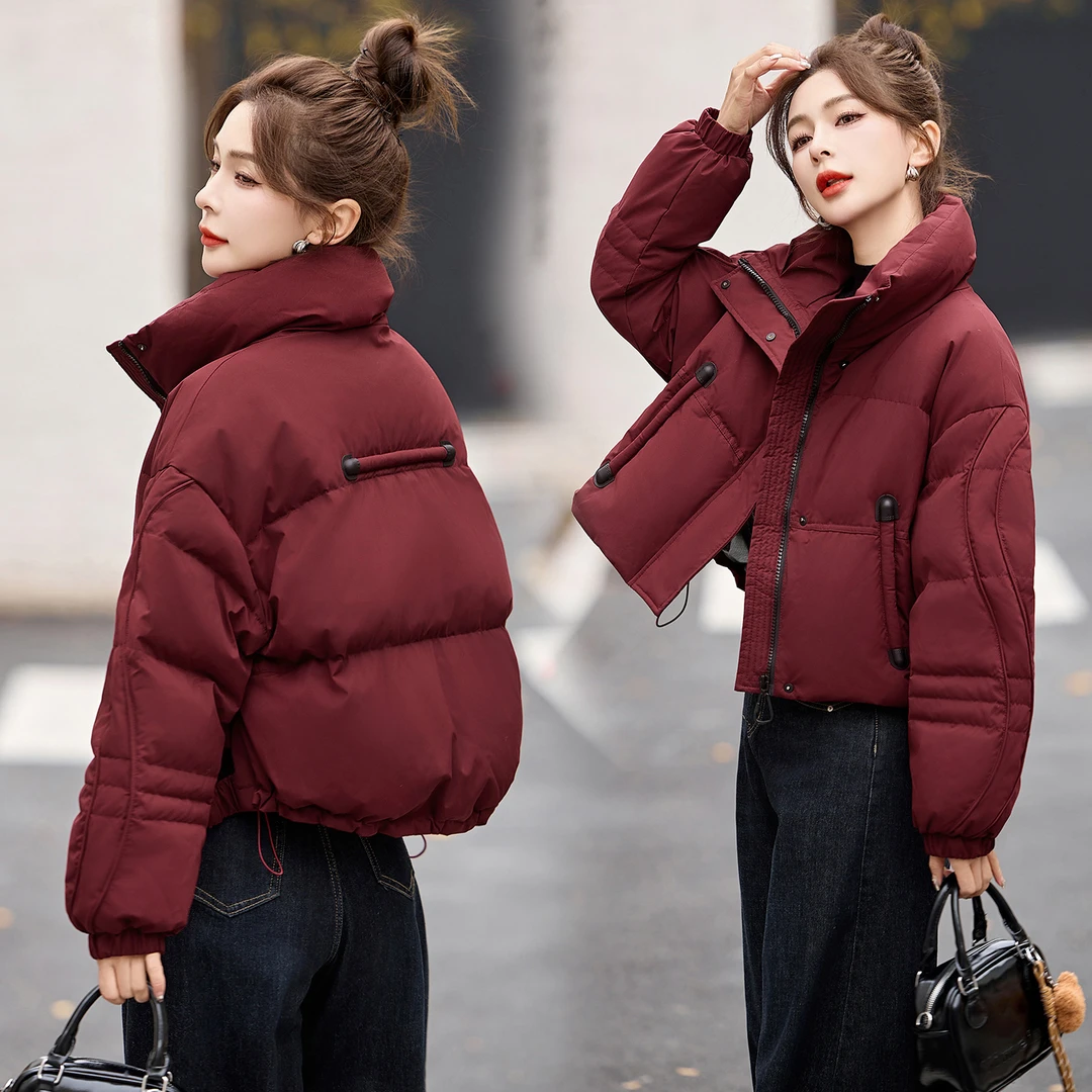 时尚休闲短款羽绒服女装2025冬季冬天衣服新款加厚保暖白鸭绒外套