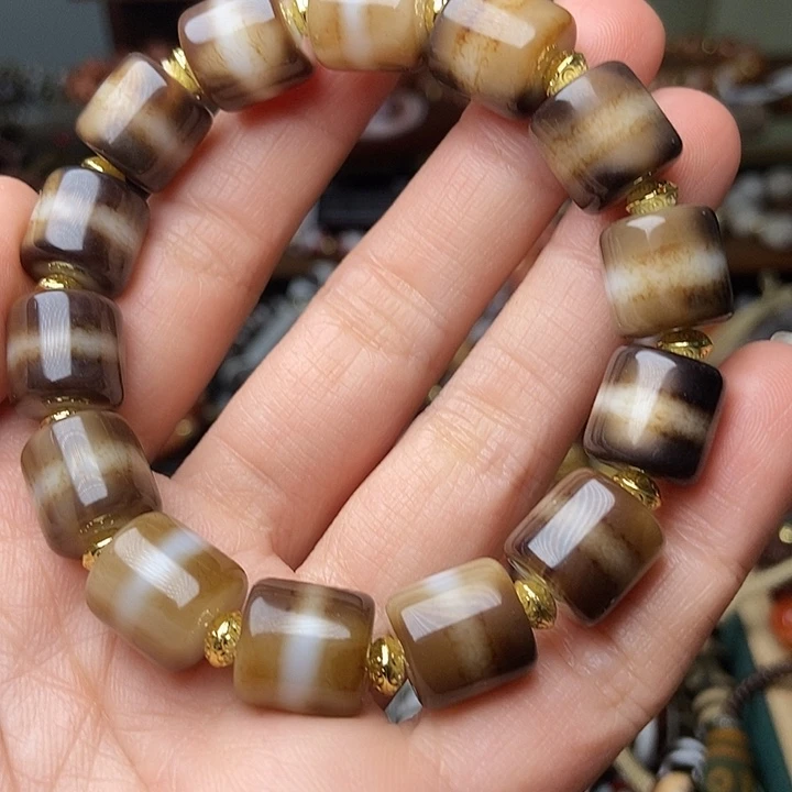 玛瑙/玉髓足铂镶嵌手链