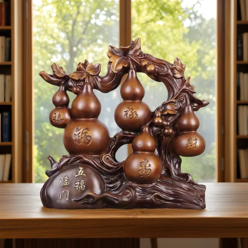 WZ五福临门/客厅电视柜书房五福临门葫芦摆件