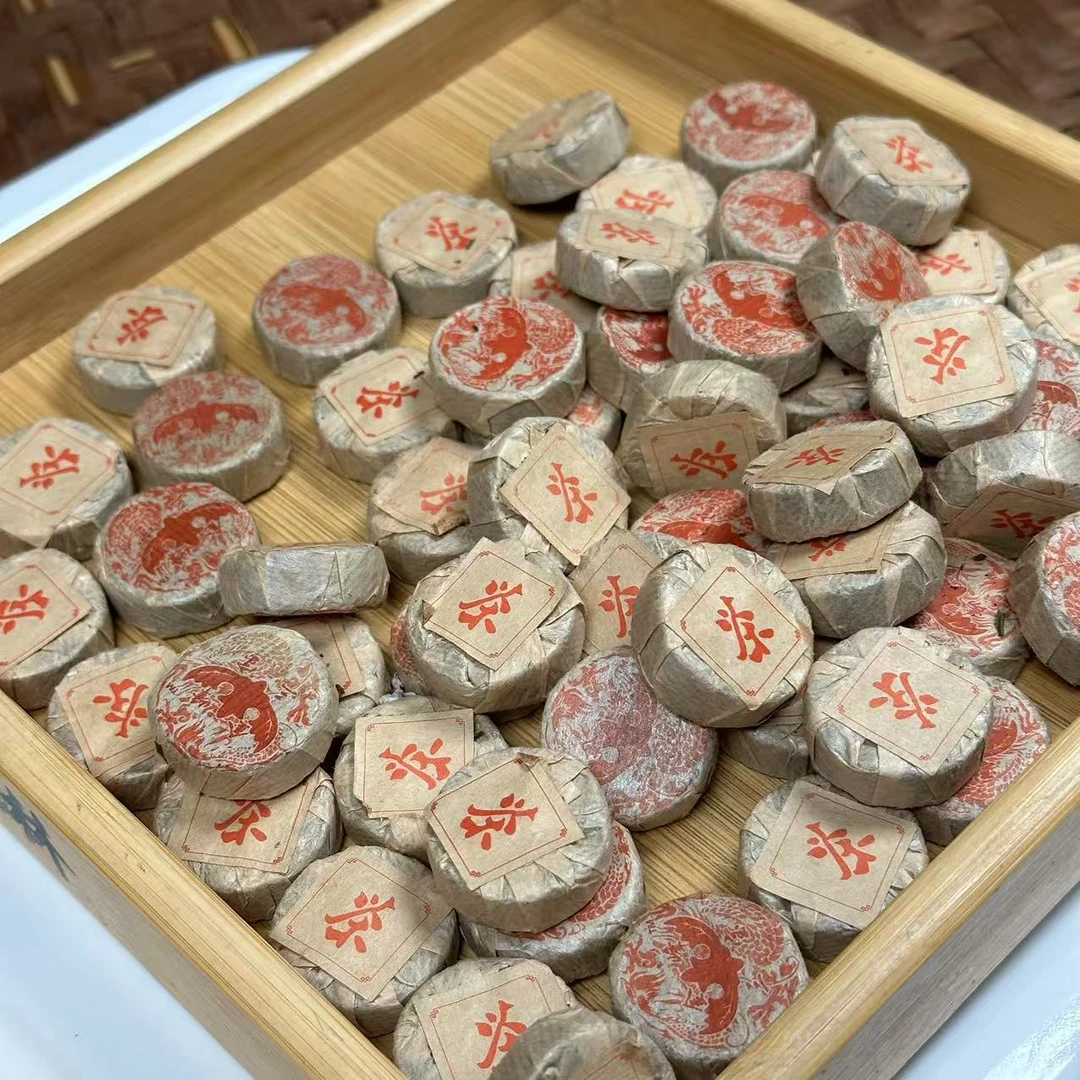 7030茶农【2002年熟茶小圆沱】支持开箱试喝100克