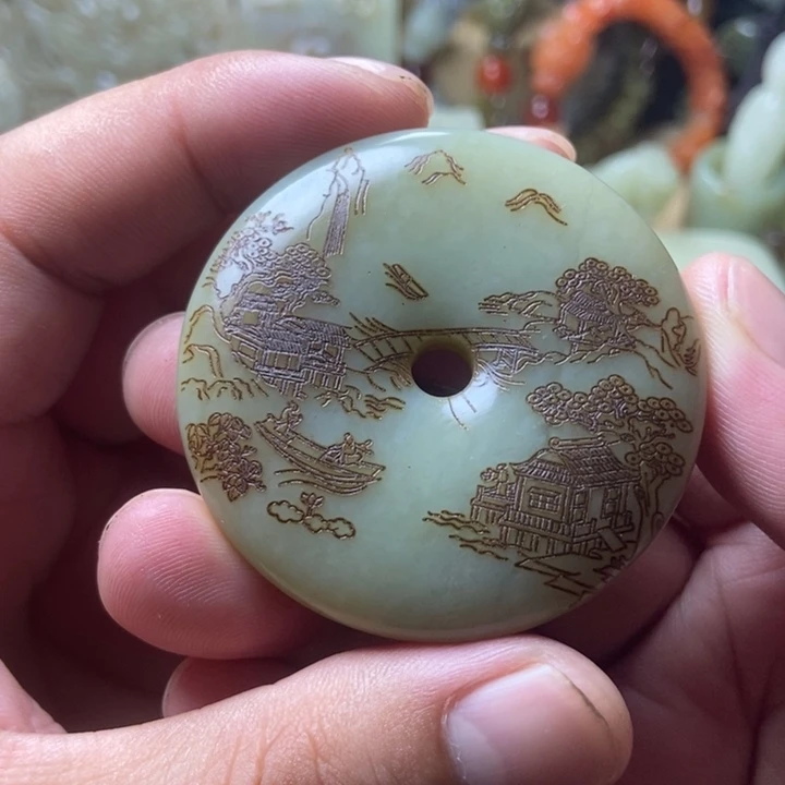 和田玉未镶嵌挂件