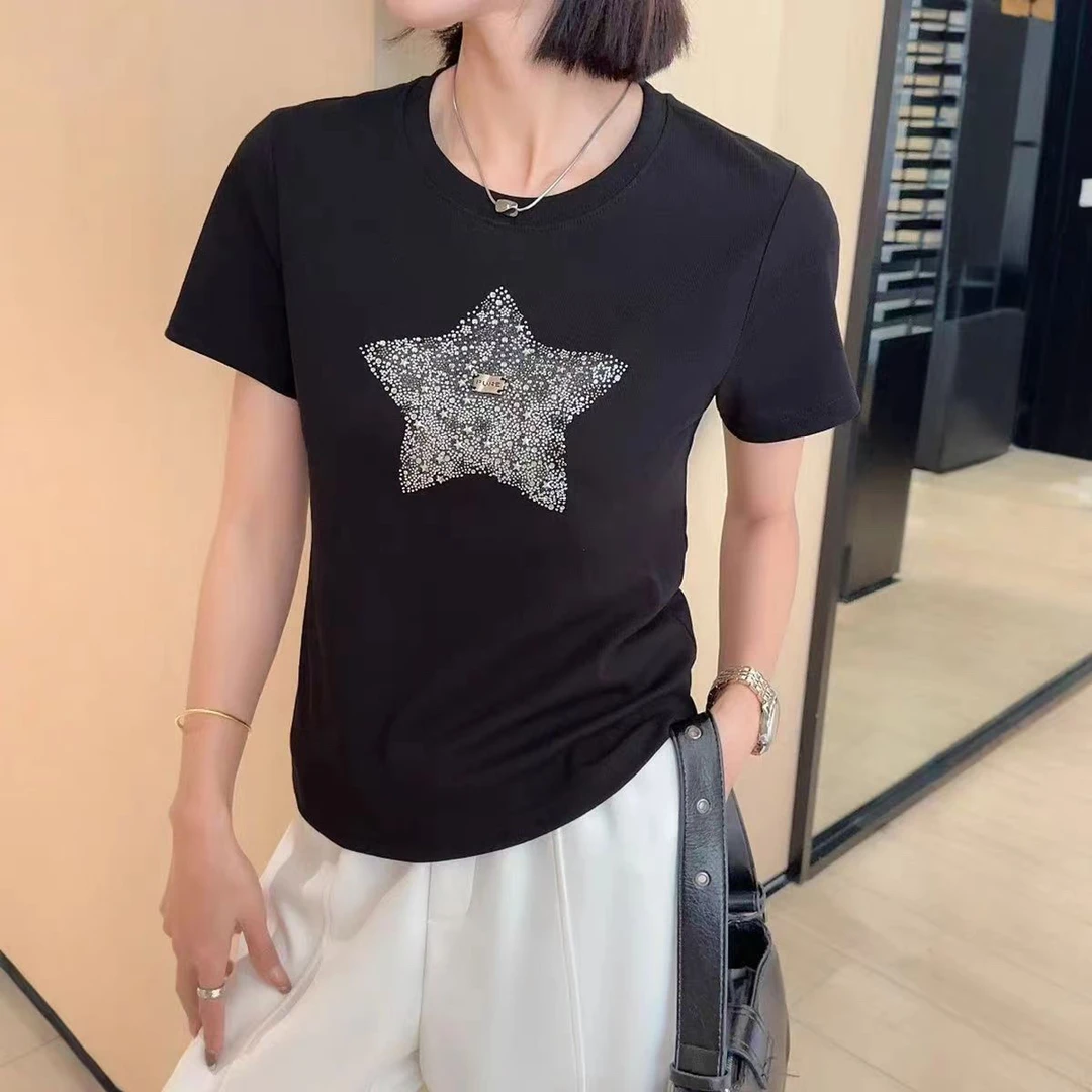 宜美多家 重工烫钻五角星显瘦上衣850