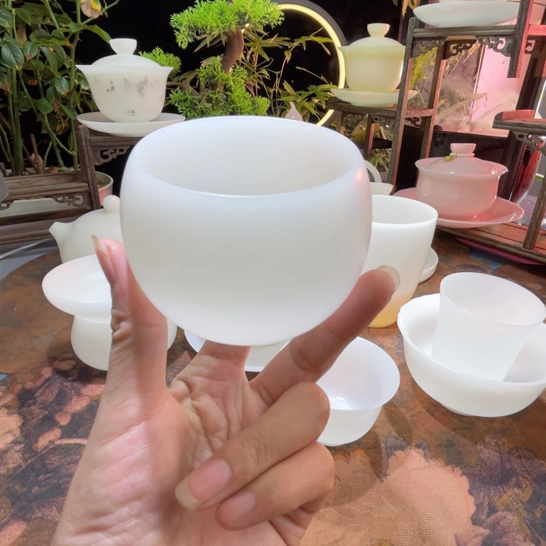 冰晶璞玉素烧罗汉杯100ml