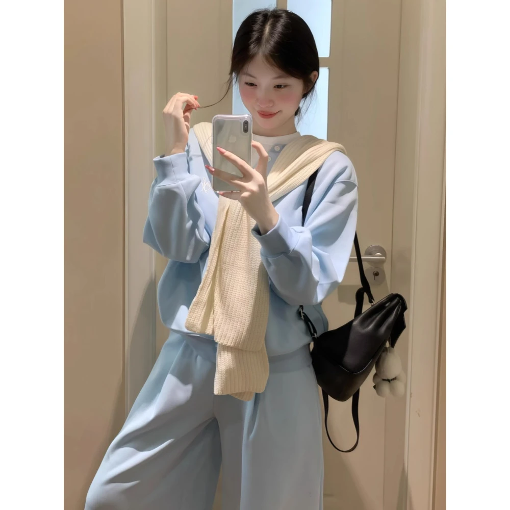 休闲慵懒假两件睡衣女2025新款爆款秋季披肩长裤三件套家居服外穿