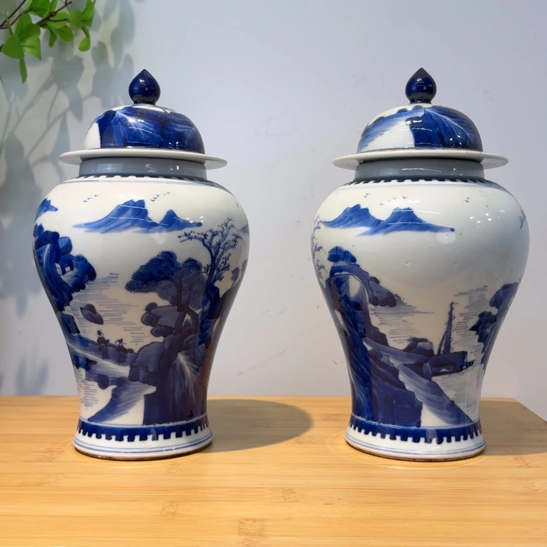 L***C陶摆件瓷器工艺品摆件青花