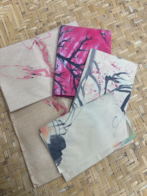 装饰画心人物山水通用链接八条屏