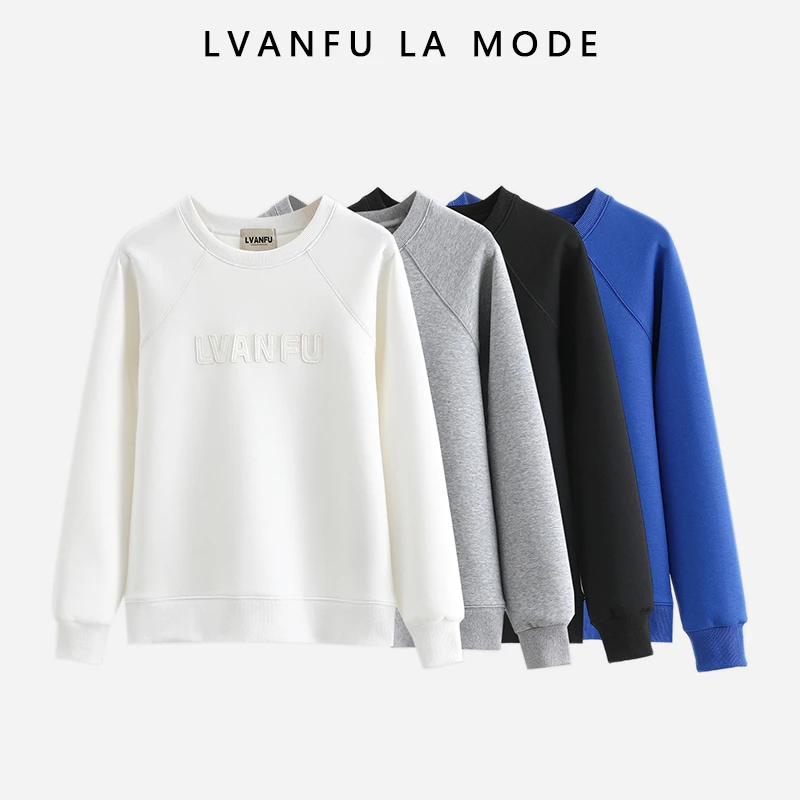 【周姐专属】立体拼接贴布绣拼接显瘦休闲圆领女士卫衣JY205A