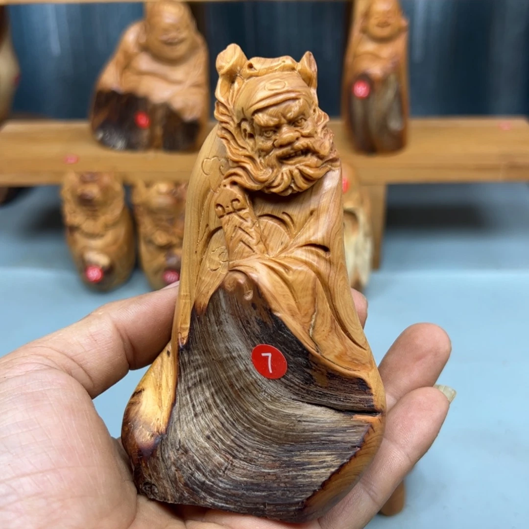 直***招木崖柏木摆件手把件