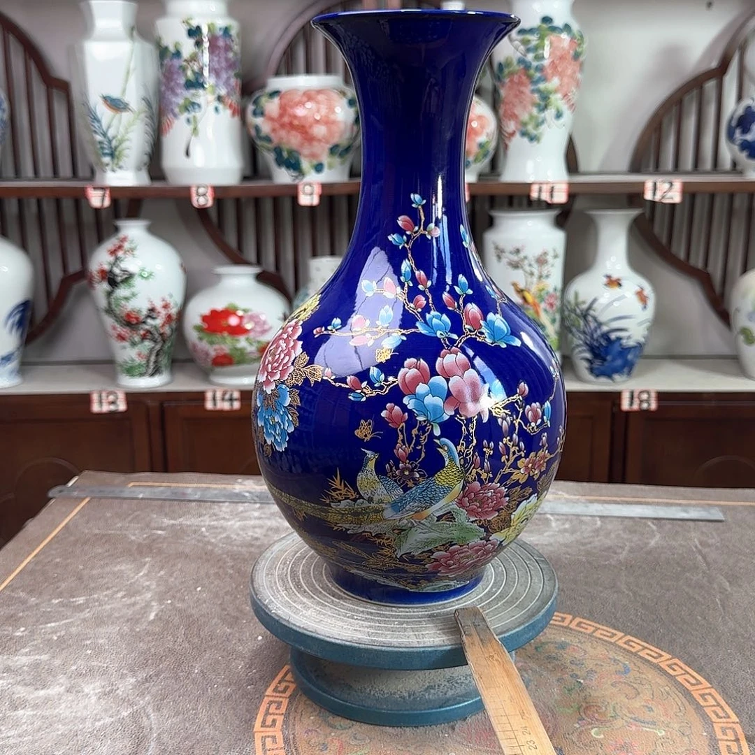 陶摆件景德镇陶瓷赏景泰蓝