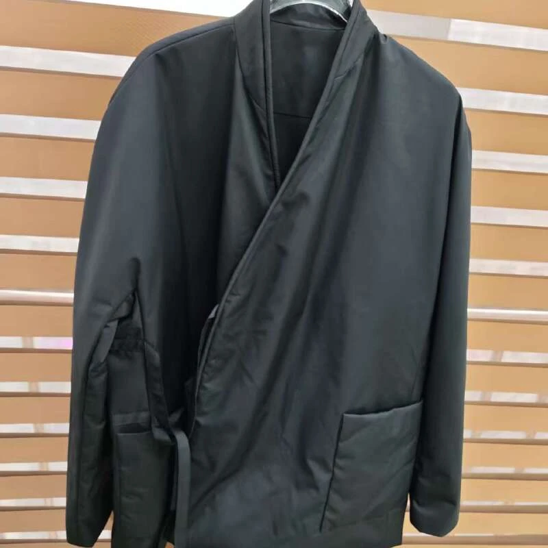 【晴川】冬禧高织三防斜缎感白鹅绒交襟式鹅绒服女