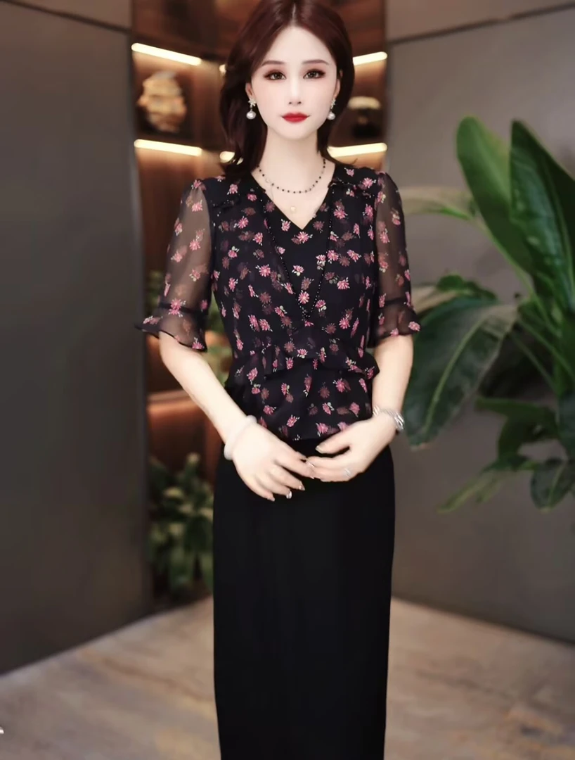 夏季时尚新款连衣裙2025夏季新款显瘦修身气质遮肚裙子MY25Y1252