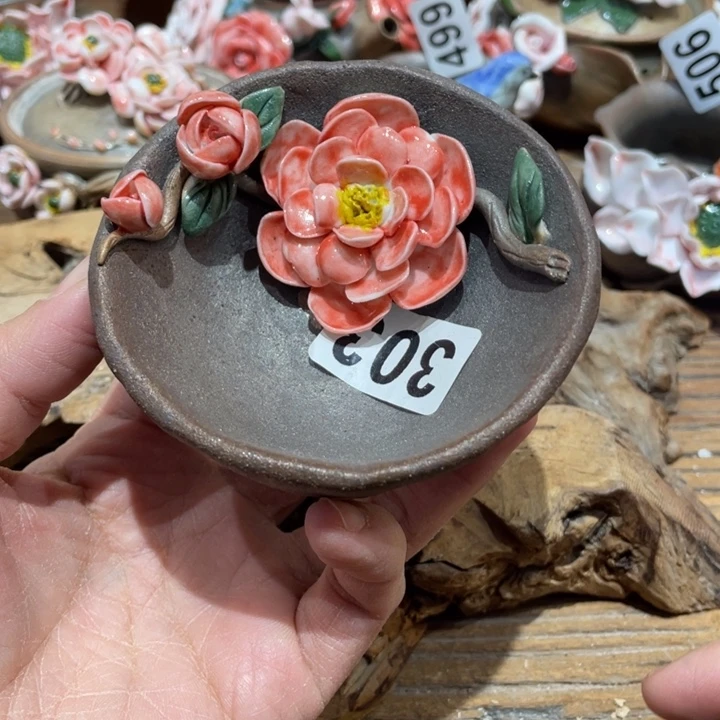 手工制作陶瓷茶具茶杯青蛙