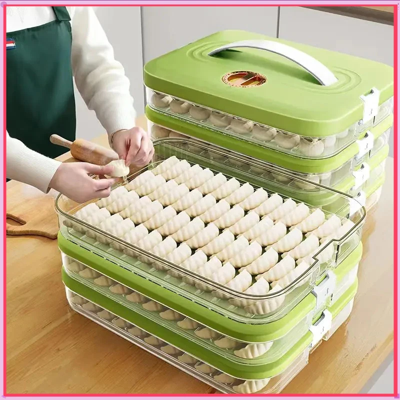 饺子盒专用冻饺子盒冰箱收纳盒家用大容量速冻混沌冷冻保鲜盒多层