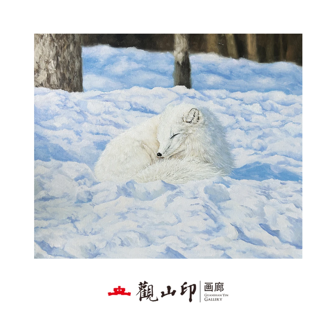 H原创手绘风景油画59.5x50cm动物作品1801