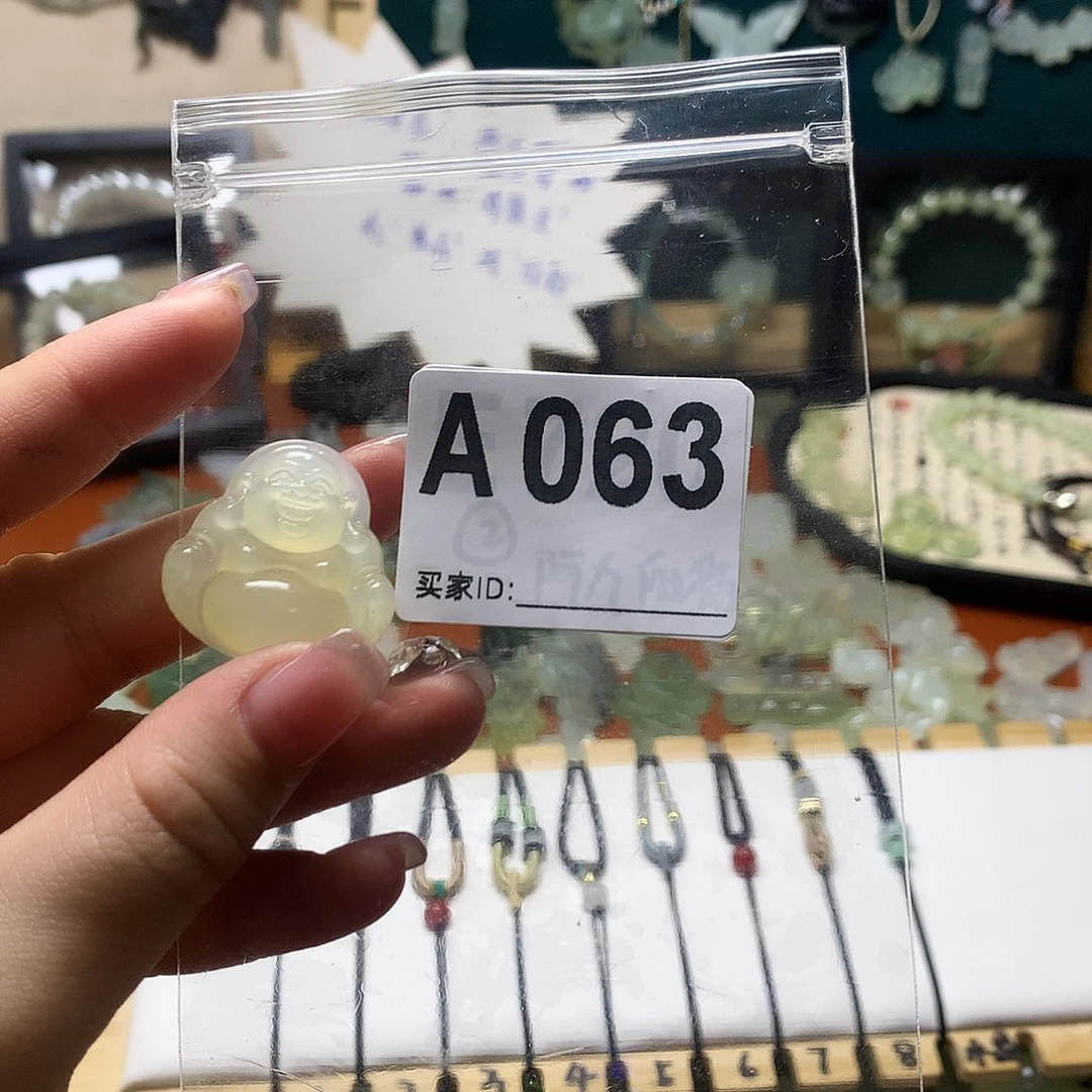 蛇纹石玉颈饰合金小*·