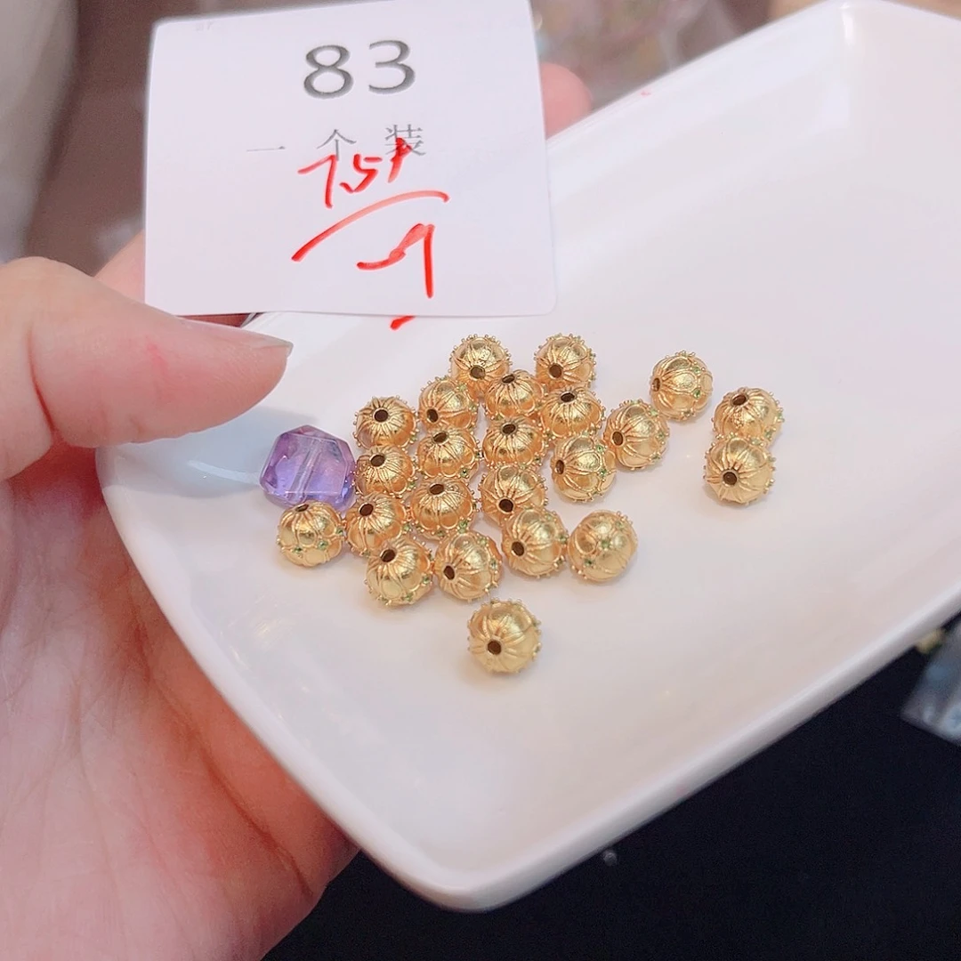 水晶珠宝半成品银S925镀金镶嵌83 。