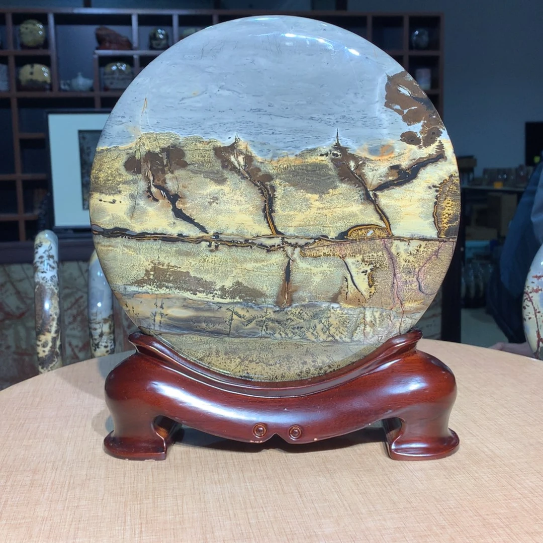 广西国画石摆件，收藏观赏