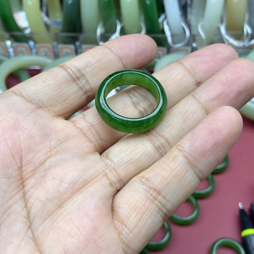 和田玉戒圈未镶嵌秋*