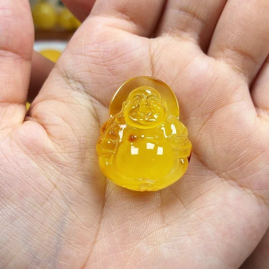 蜜蜡颈饰未镶嵌焦皮俏色佛公