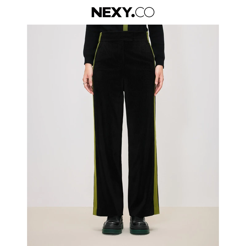 NEXY.CO/奈蔻百搭撞色显瘦长裤XV02379W0/XV02363W0