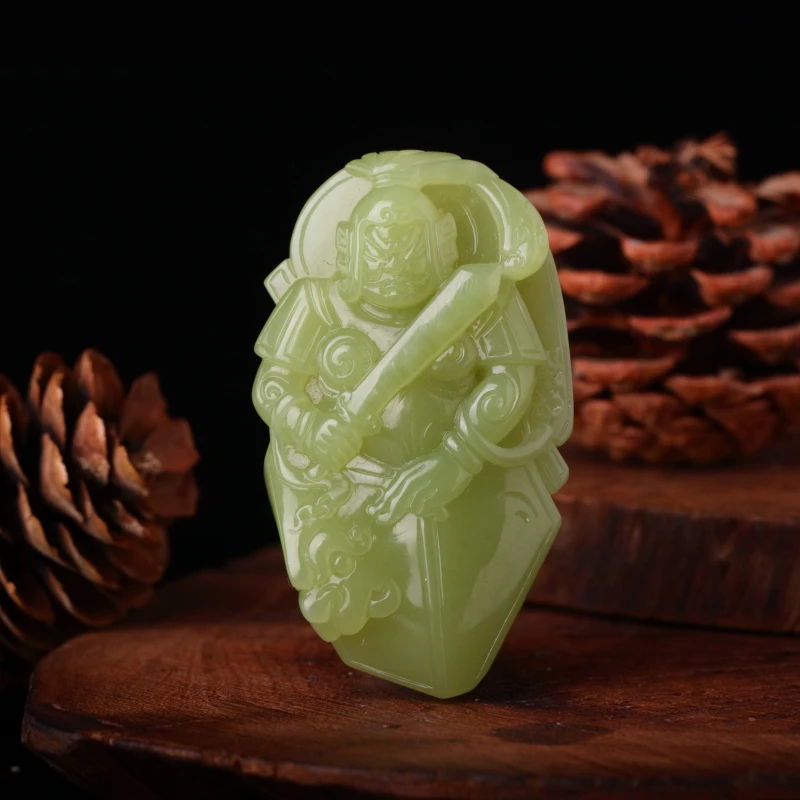 【泓贝珠宝-N963】和田玉老料黄口守护吊坠