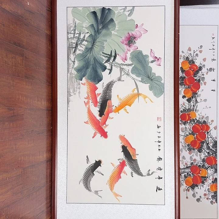 国画带框尺寸123*63厘米