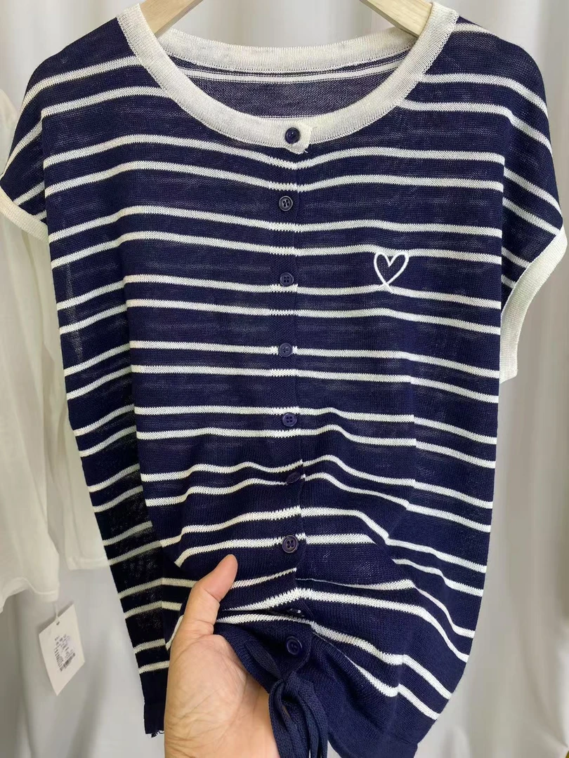 [杨杨家女装]复合链接2025夏季新款韩系时尚气质针织上衣