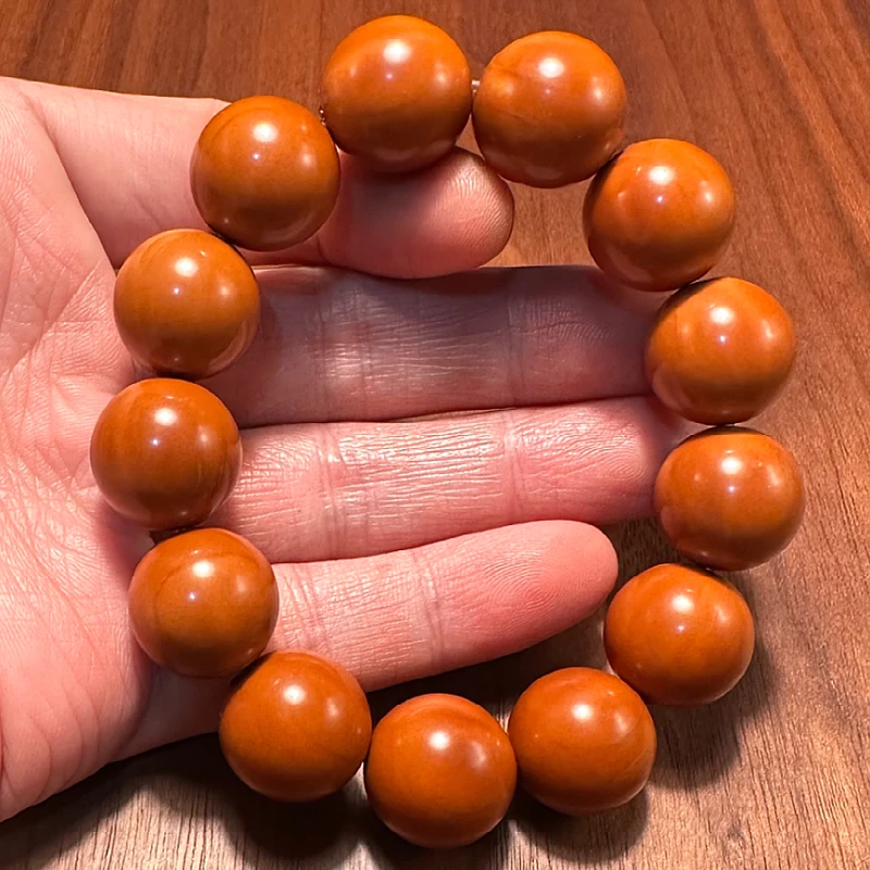 正圆光珠橄榄核手串男款正品全品大尺寸圆珠文玩高档高端男士手持