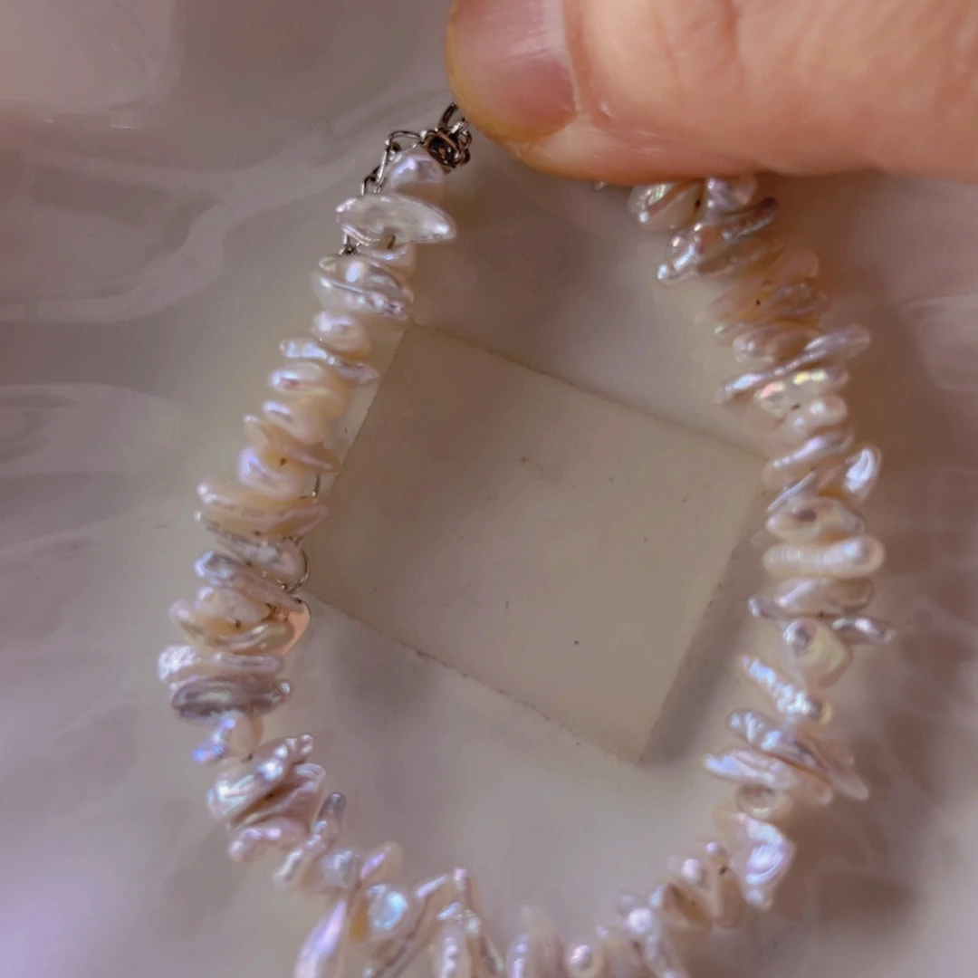 淡水珍珠手绳合金