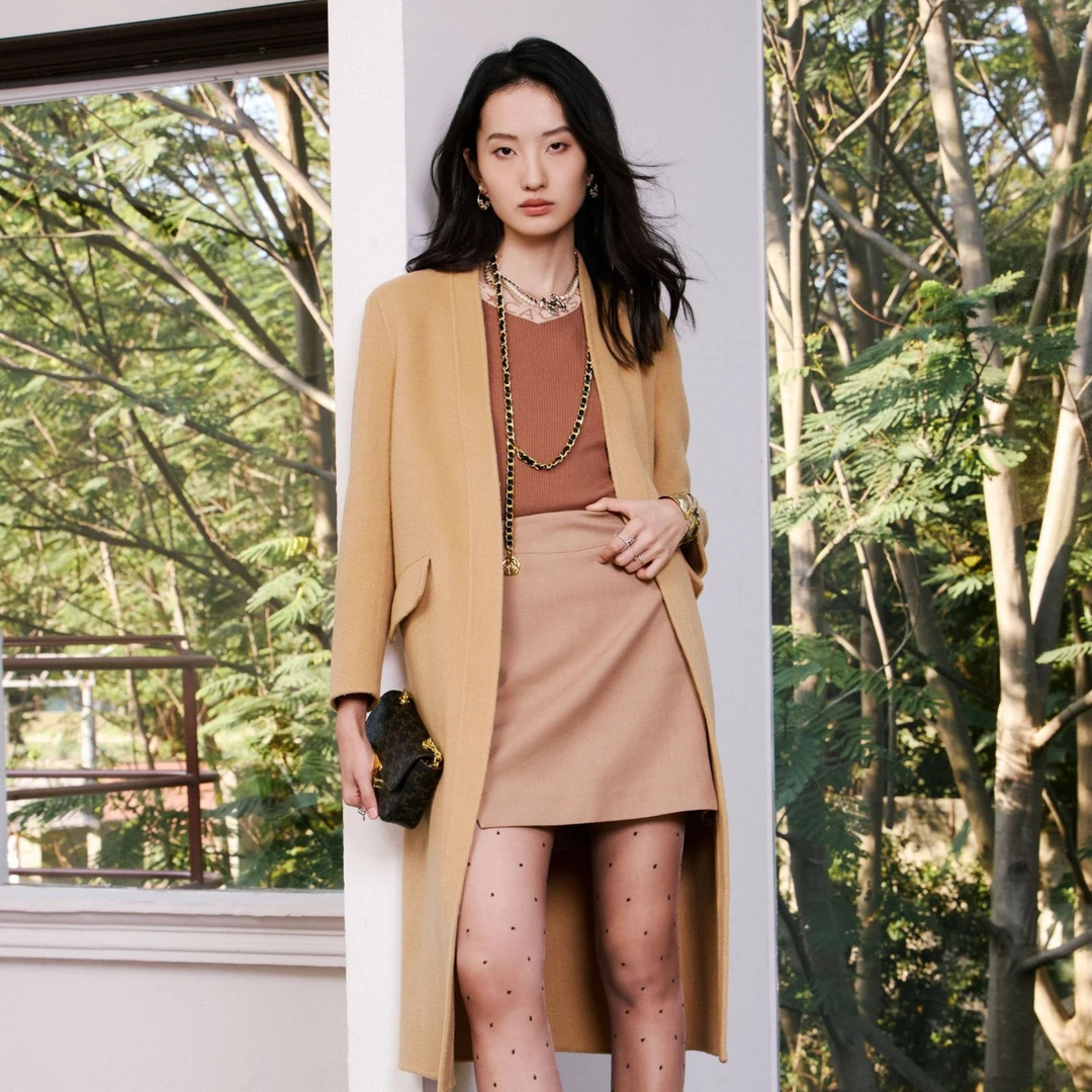 【李易行】她翼春季毛呢大衣女士中长款气质宽松ET9245234234