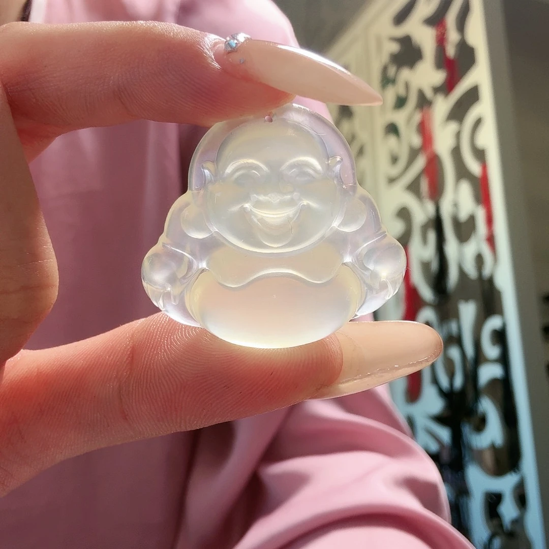 蛇纹石玉颈饰未镶嵌佛公大