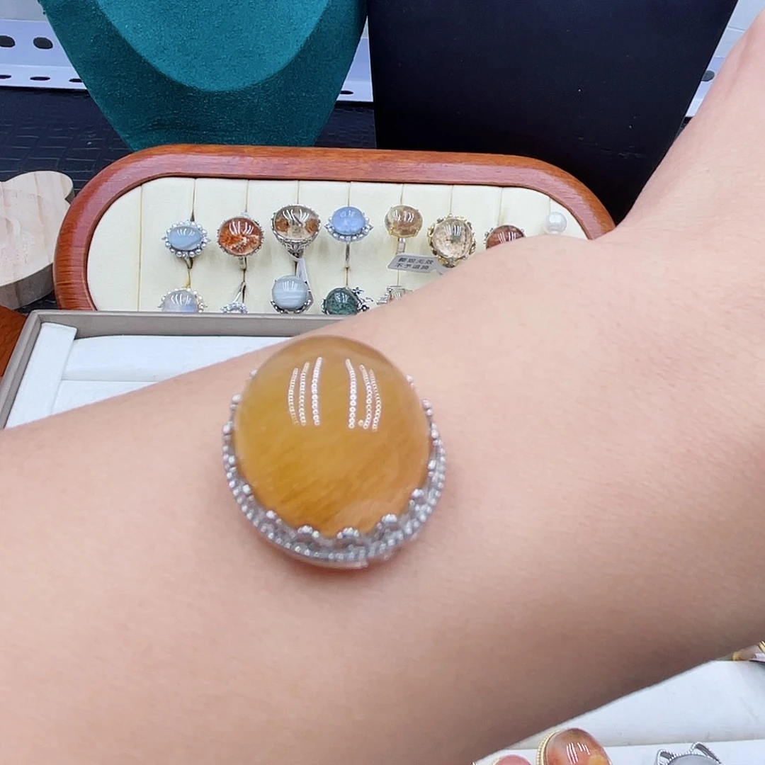 水晶磨合银S925镶嵌S**i