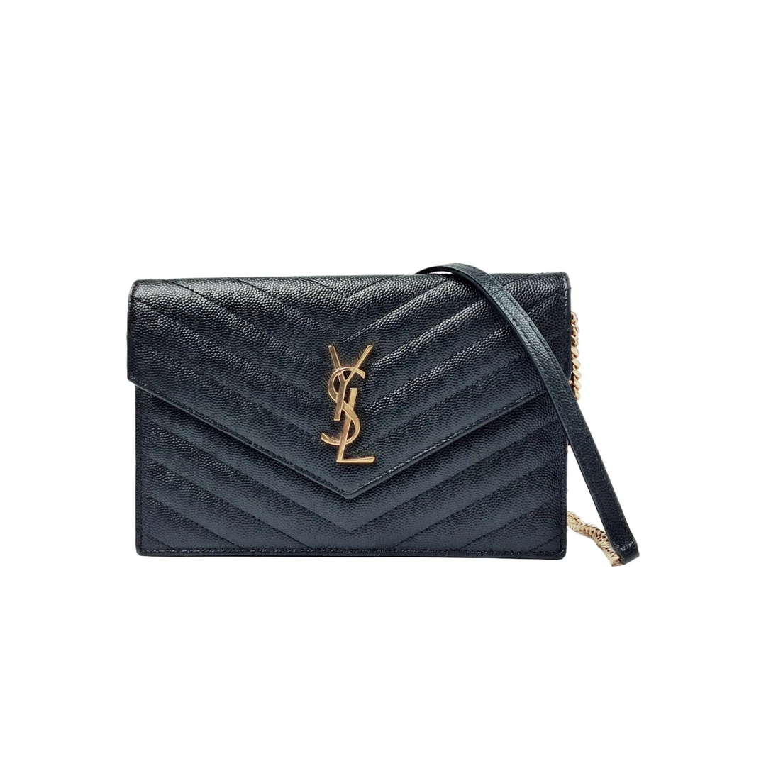 95新 圣罗兰 安洁利严选链条钱包/BK0157325 单肩包