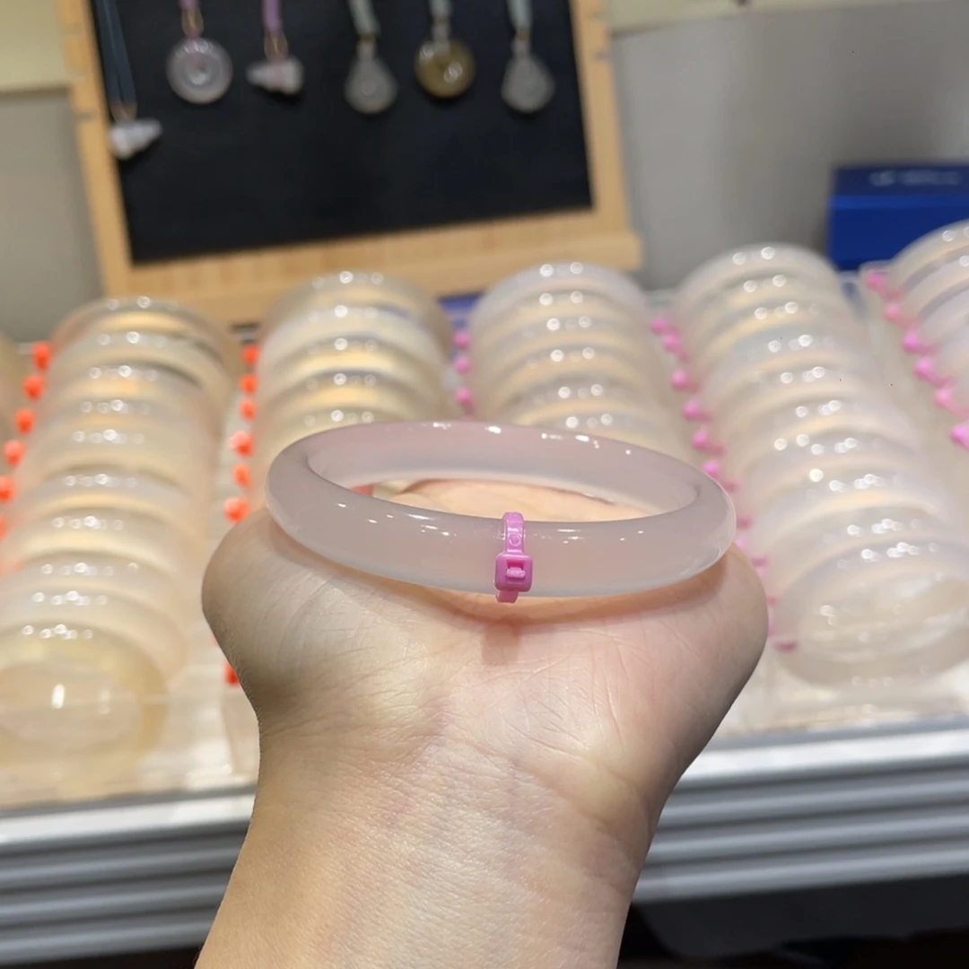 快***希玛瑙/玉髓未镶嵌手镯@定向荔枝冻@【59】