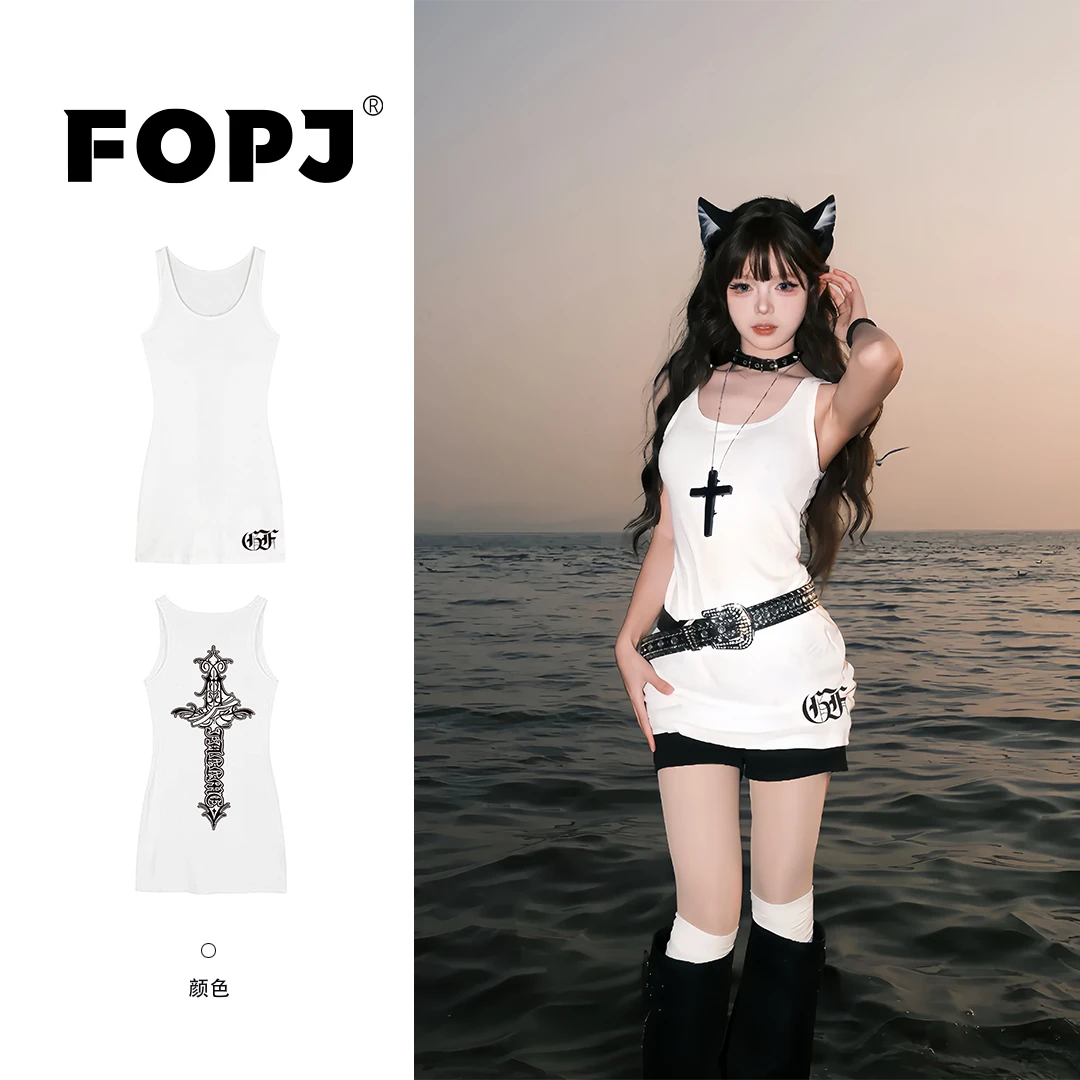 FOPJ美式辣妹风修身显瘦背心女2025夏季新款百搭时尚性感内搭上衣