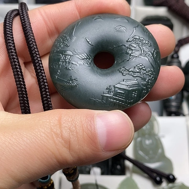和田玉（青玉）未镶嵌颈饰