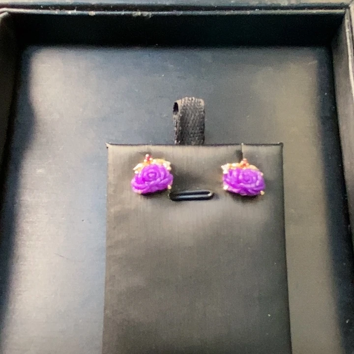 苏纪石（舒俱来）18K金镶嵌耳饰