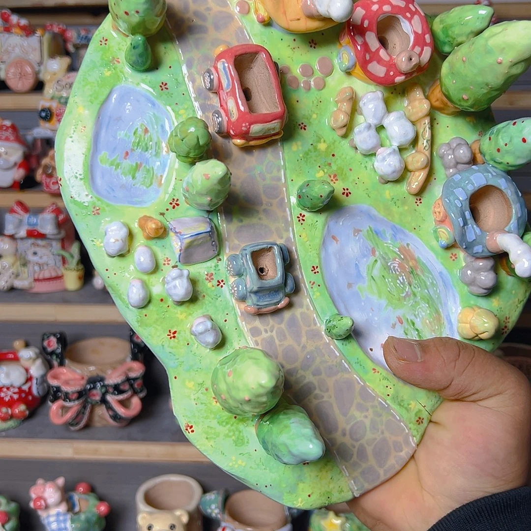 老梧家的手工多肉花盆