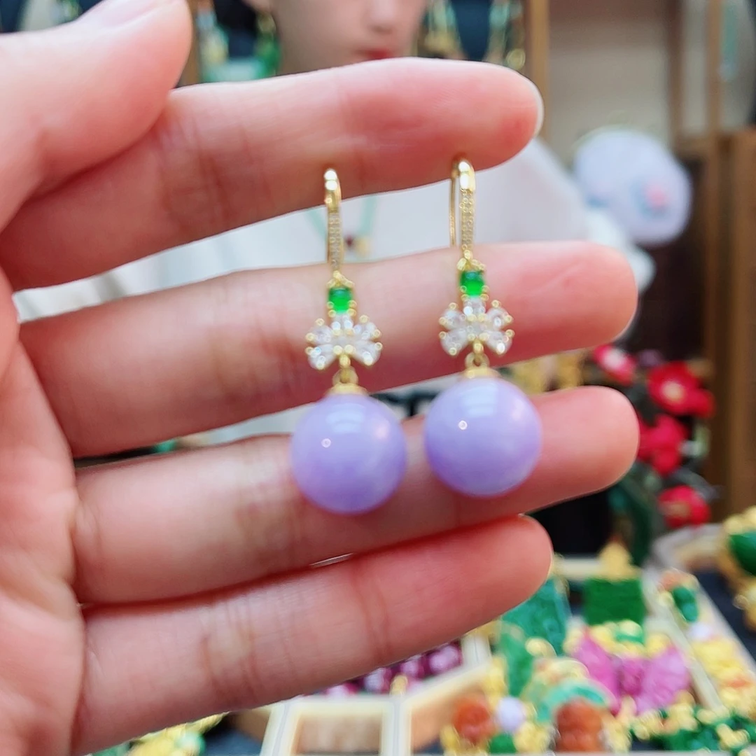 合金翡翠耳饰48小时鉴赏期1