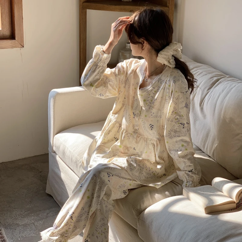 莫代尔月子服夏季薄款产后哺乳期妈妈夏装孕妇睡衣家居服喂奶套装