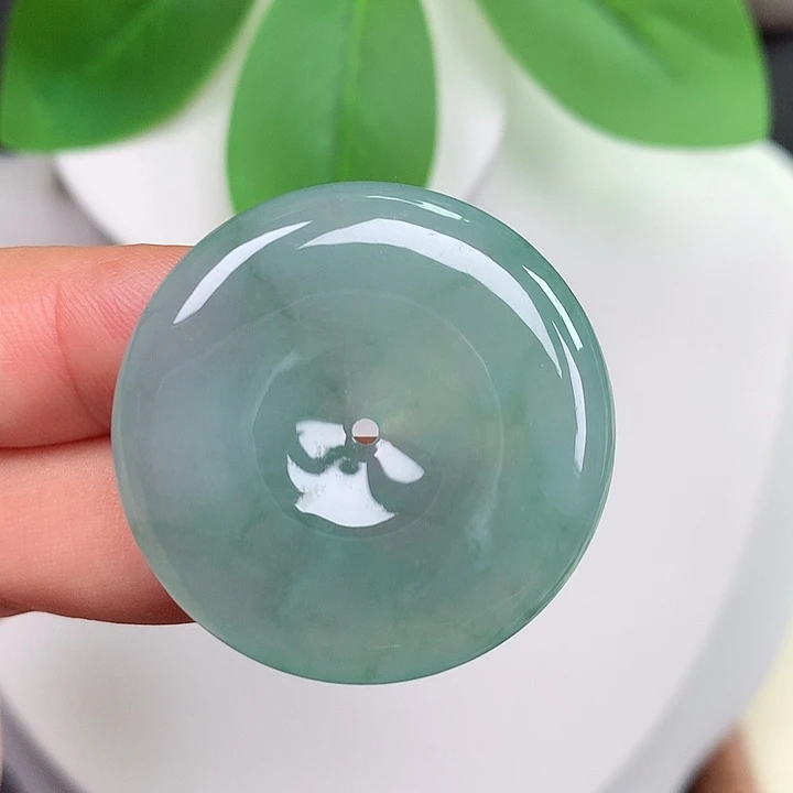 翡翠未镶嵌颈饰平安扣 33.3x5.9mm