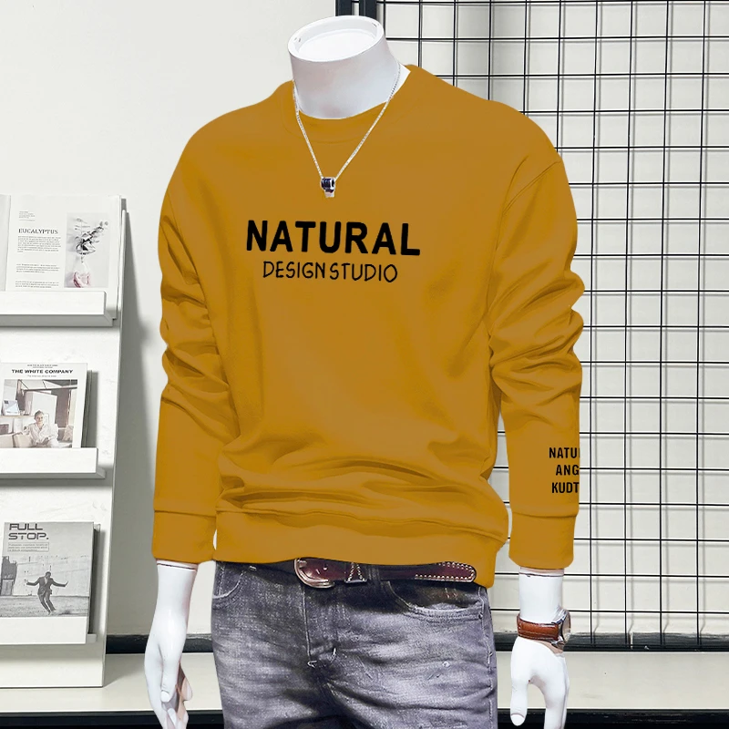 2025新款爆款卫衣男圆领潮牌休闲百搭字母印花长袖上衣欧货套头衫