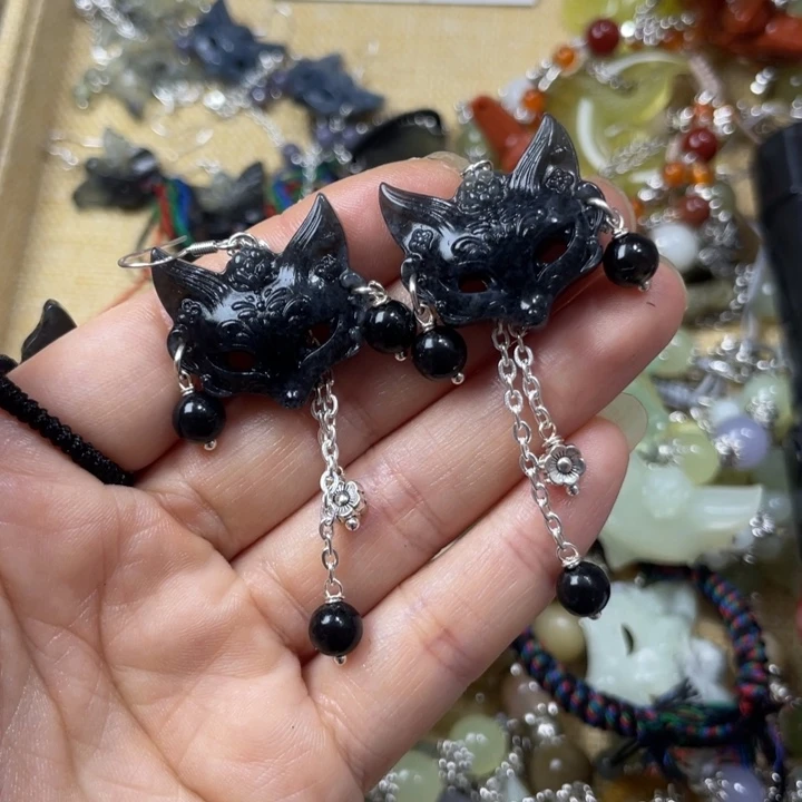 蛇纹石玉合金颈饰