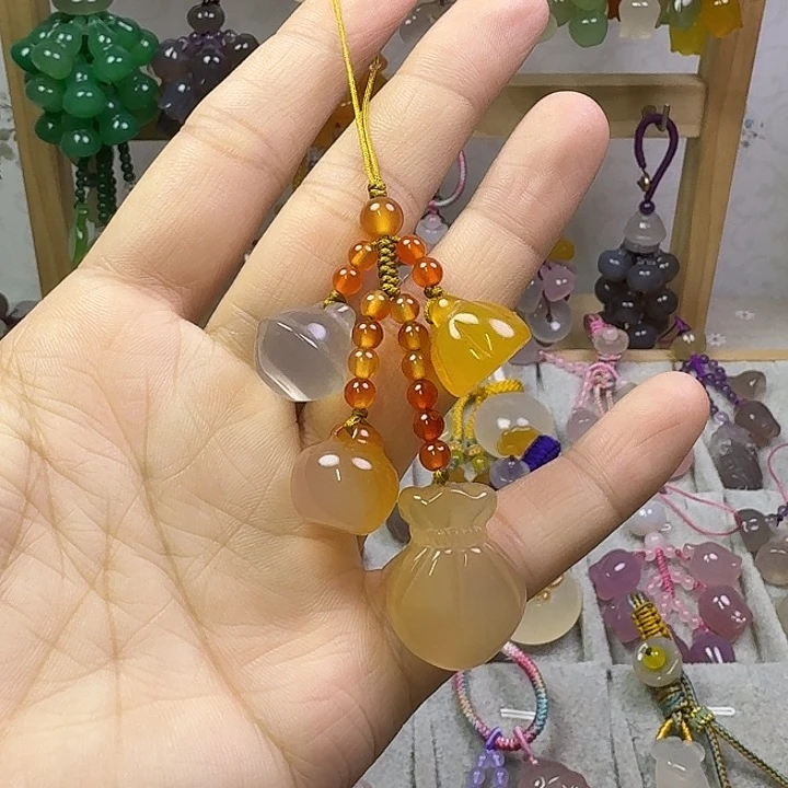 手机挂件，黄色款钱袋