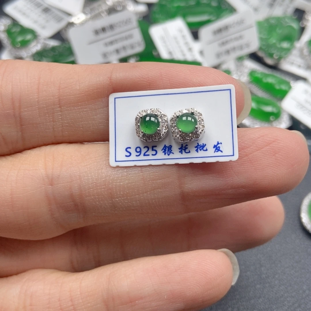 翡翠银S925镶嵌颈饰