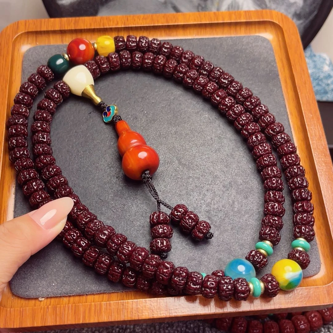 吊坠金刚菩提藏式直切一代龙黑金