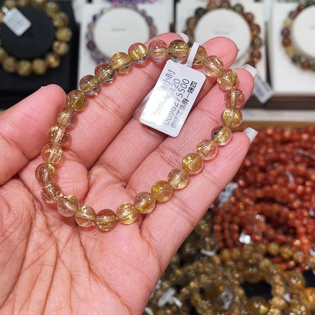 找***律未镶嵌发晶手串已实名钛金7m