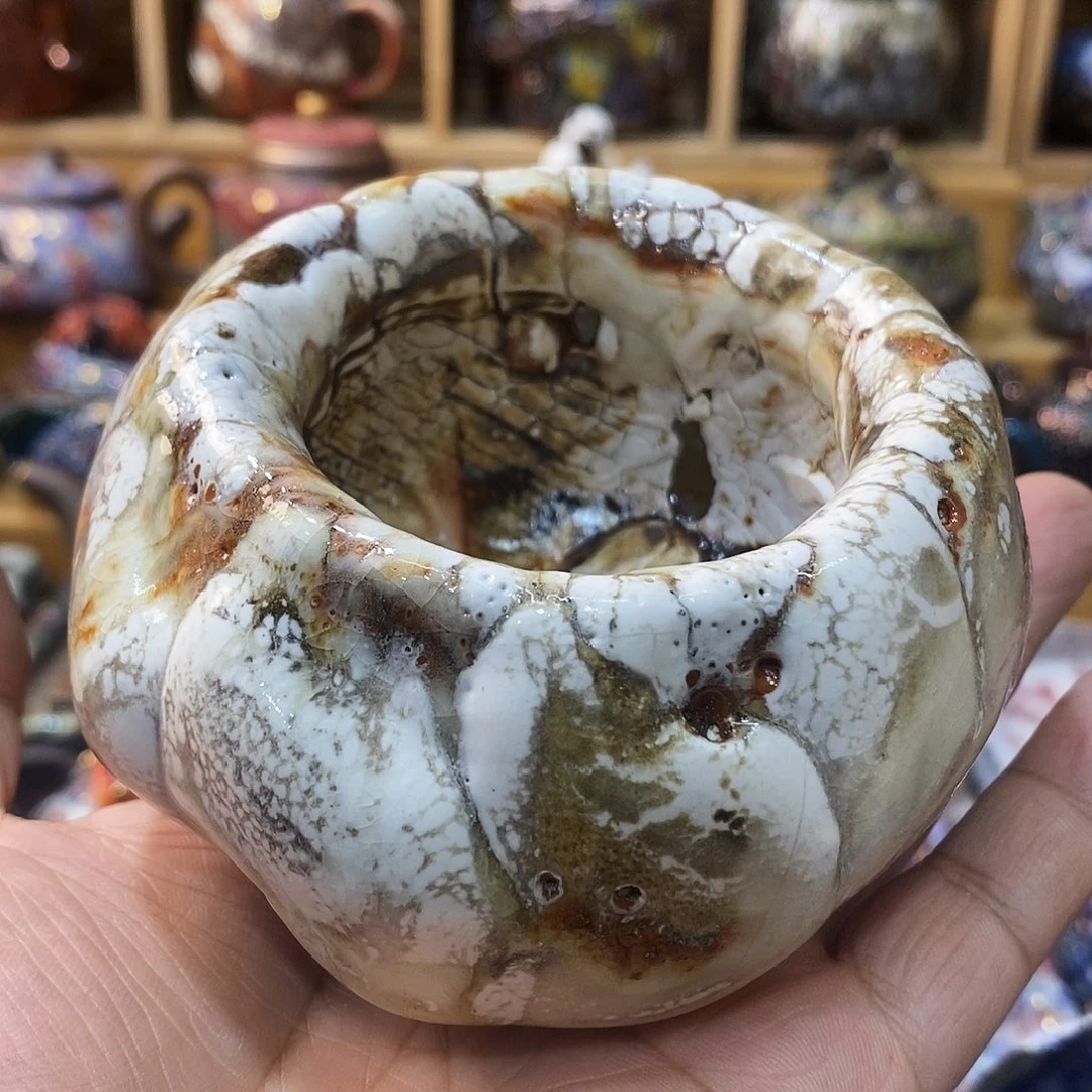 粗陶志野柴烧茶器