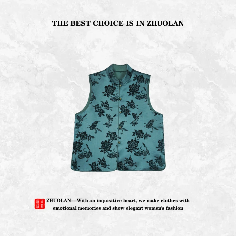 002349-8新中式国风上衣马甲休闲复古无袖外穿